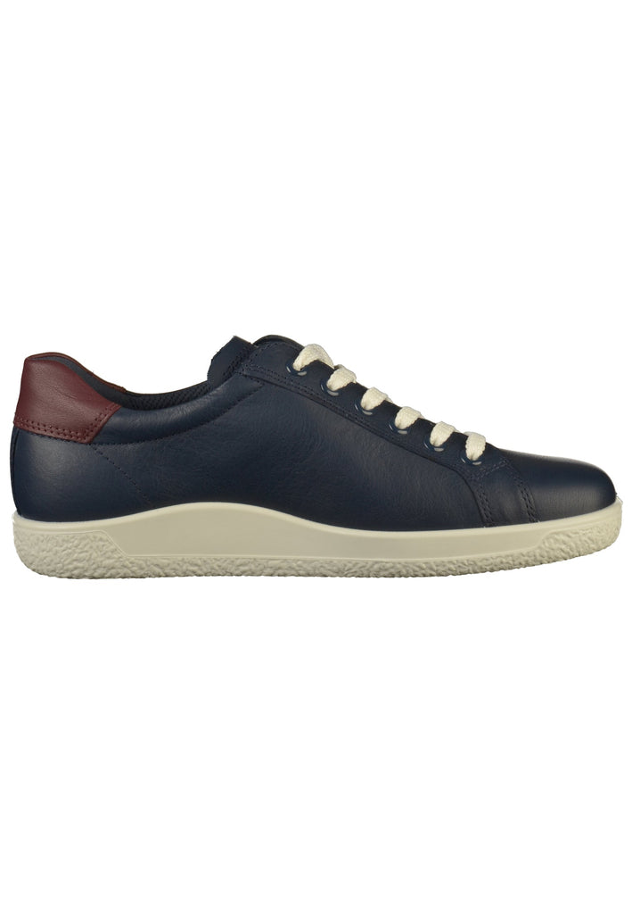 ecco Sneaker Leder Blau - surf4shoes