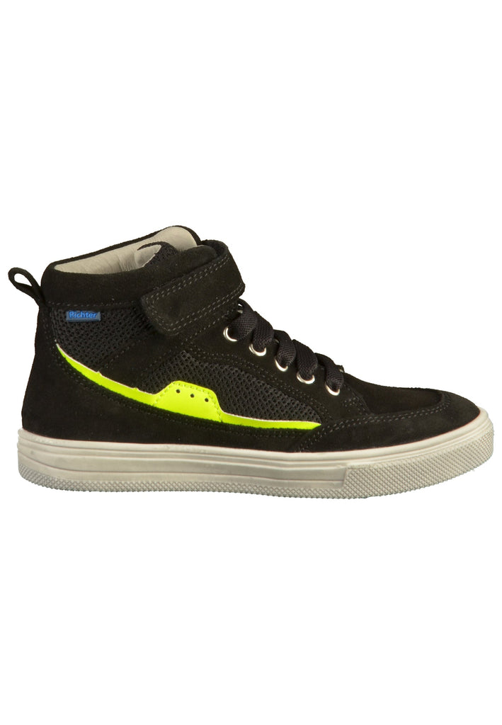 Richter Sneaker Leder/Textil Schwarz/Gelb - surf4shoes