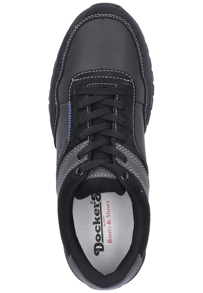 Dockers Halbschuhe Lederimitat/Textil Schwarz - surf4shoes