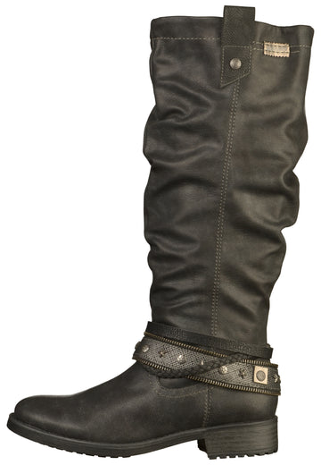 Dockers Stiefel Lederimitat Schwarz - surf4shoes
