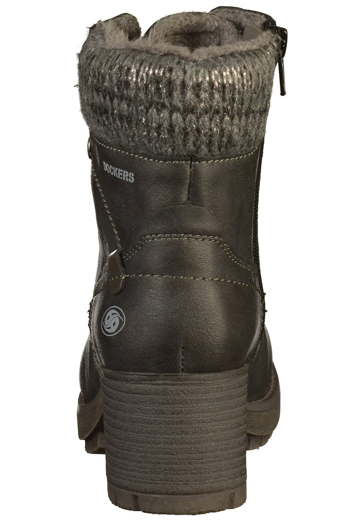 Dockers Stiefelette Lederimitat Schwarz - surf4shoes