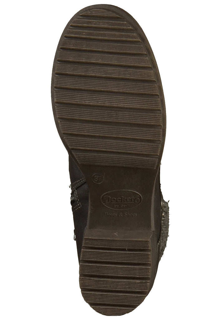 Dockers Stiefelette Lederimitat Schwarz - surf4shoes