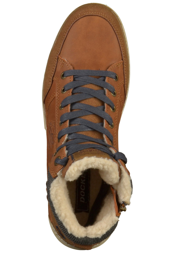 Dockers Sneaker Lederimitat Cognac - surf4shoes