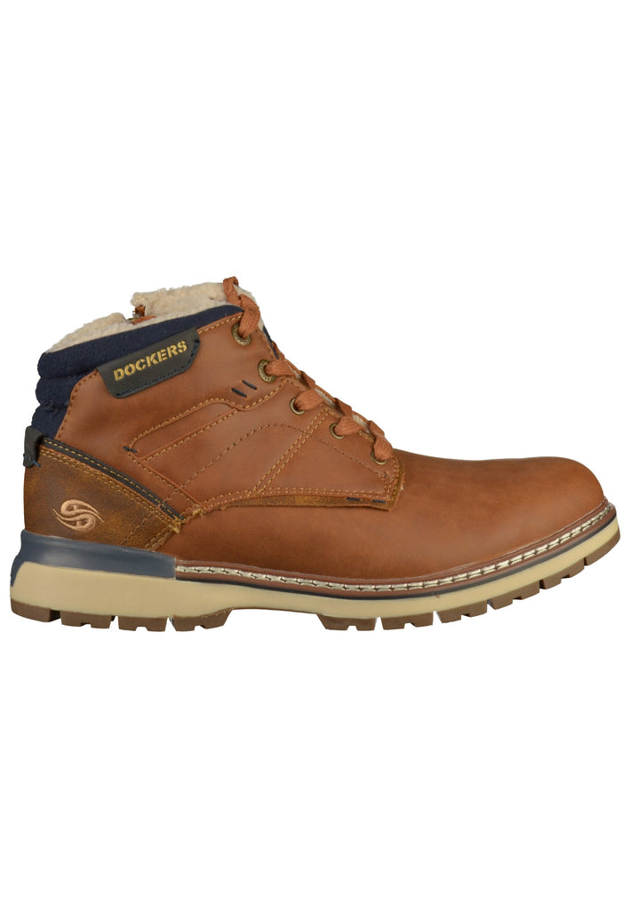 Dockers Stiefelette Lederimitat Cognac - surf4shoes
