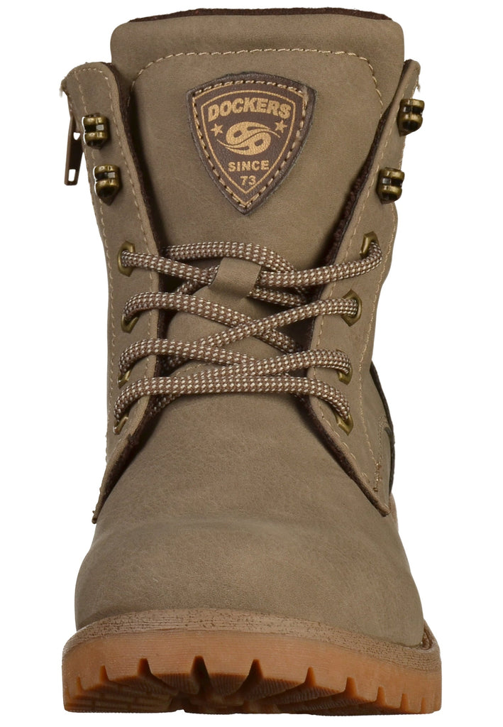 Dockers Stiefelette Lederimitat Taupe/Braun - surf4shoes
