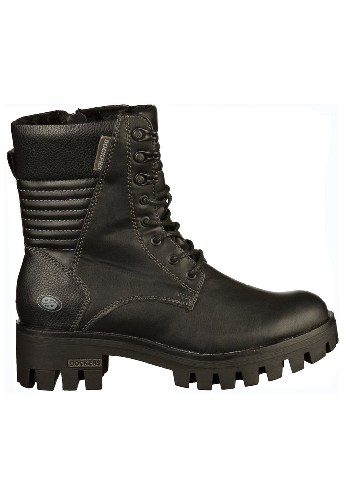 Dockers Stiefelette Lederimitat Schwarz - surf4shoes
