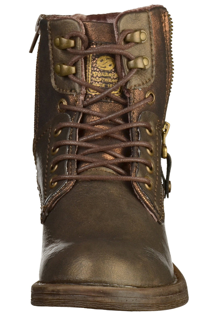 Dockers Stiefelette Lederimitat Dunkelbraun - surf4shoes