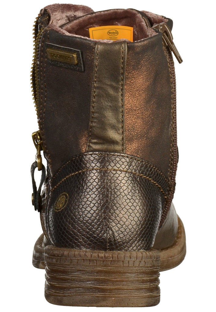 Dockers Stiefelette Lederimitat Dunkelbraun - surf4shoes
