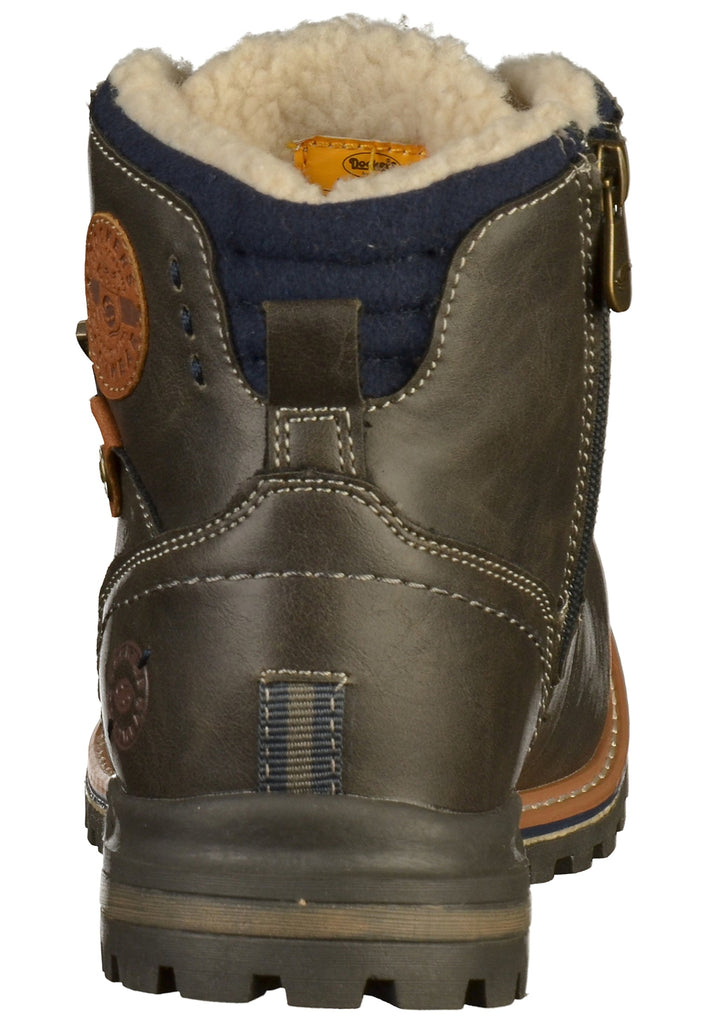 Dockers Stiefelette Lederimitat Dunkelgrau - surf4shoes