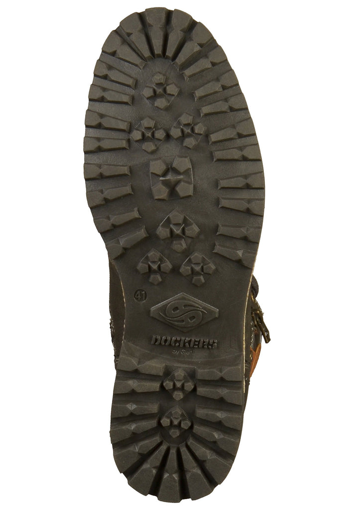 Dockers Stiefelette Lederimitat Dunkelgrau - surf4shoes