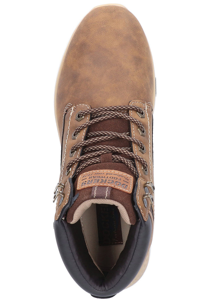 Dockers Sneaker Lederimitat Coffee - surf4shoes