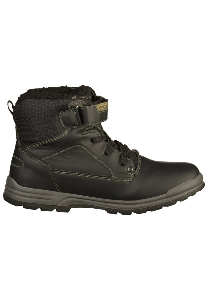 Dockers Stiefelette Lederimitat/Textil Schwarz - surf4shoes