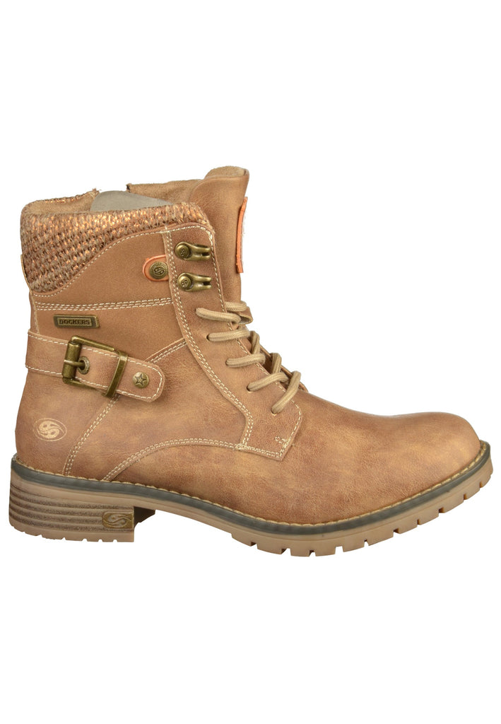 Dockers Stiefelette Lederimitat/Textil Beige - surf4shoes