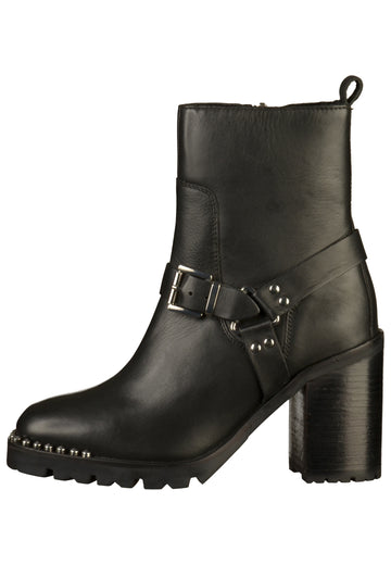 Bronx Stiefelette Leder Schwarz - surf4shoes