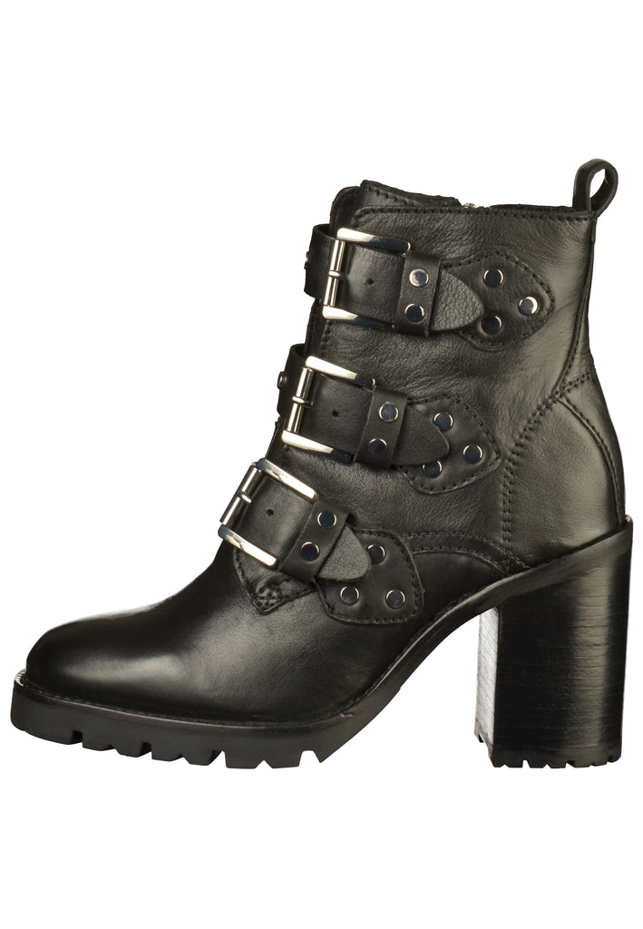 Bronx Stiefelette Leder Schwarz - surf4shoes