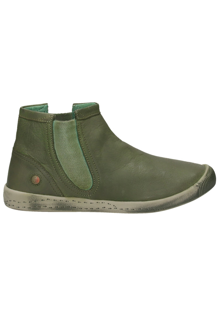 softinos Stiefelette Leder Oliv - surf4shoes