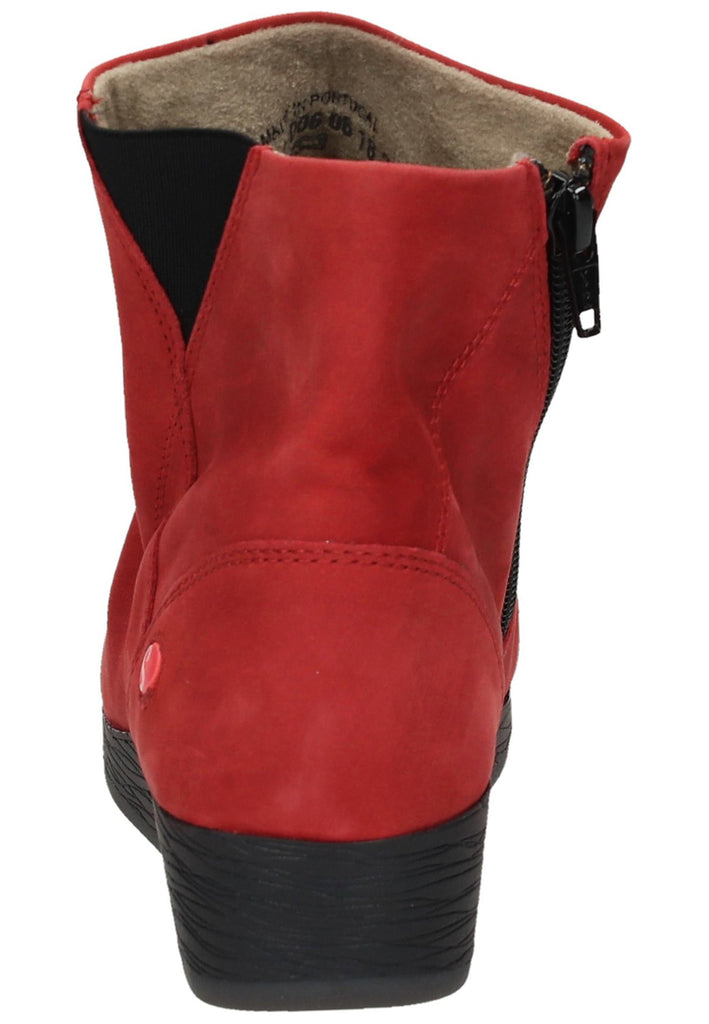 softinos Stiefelette Leder Rot - surf4shoes