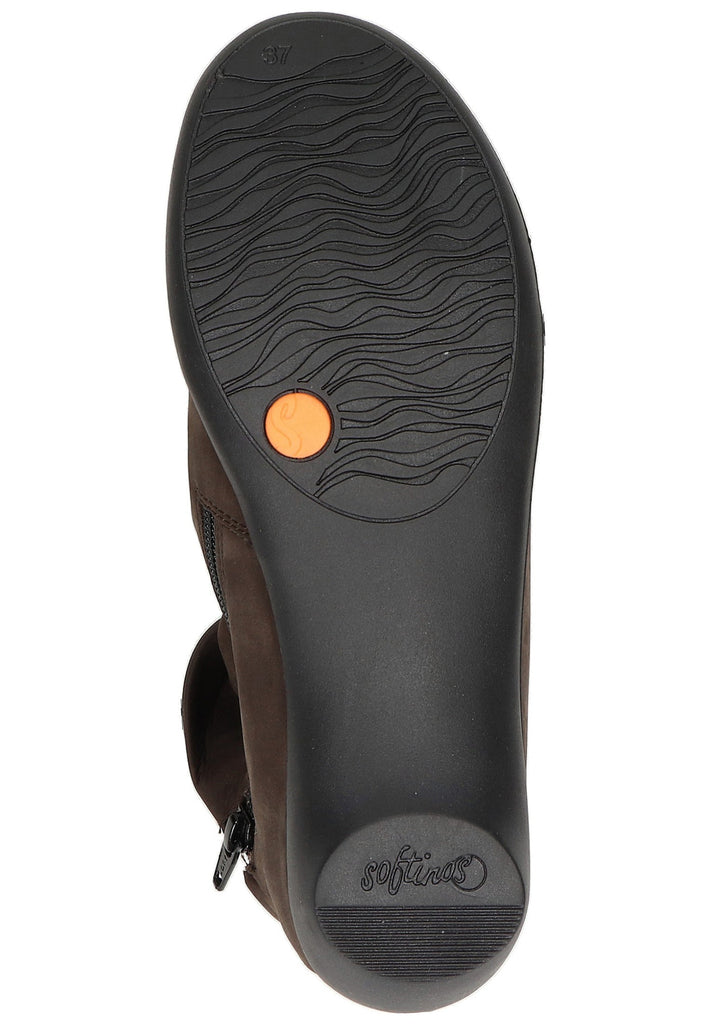 softinos Stiefelette Leder Dunkelbraun - surf4shoes