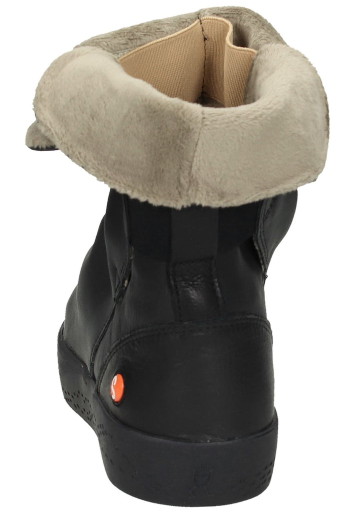 softinos Stiefelette Leder Schwarz - surf4shoes