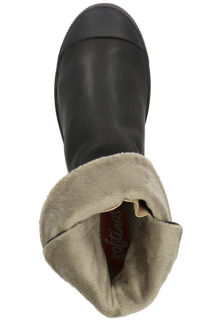 softinos Stiefelette Leder Schwarz - surf4shoes
