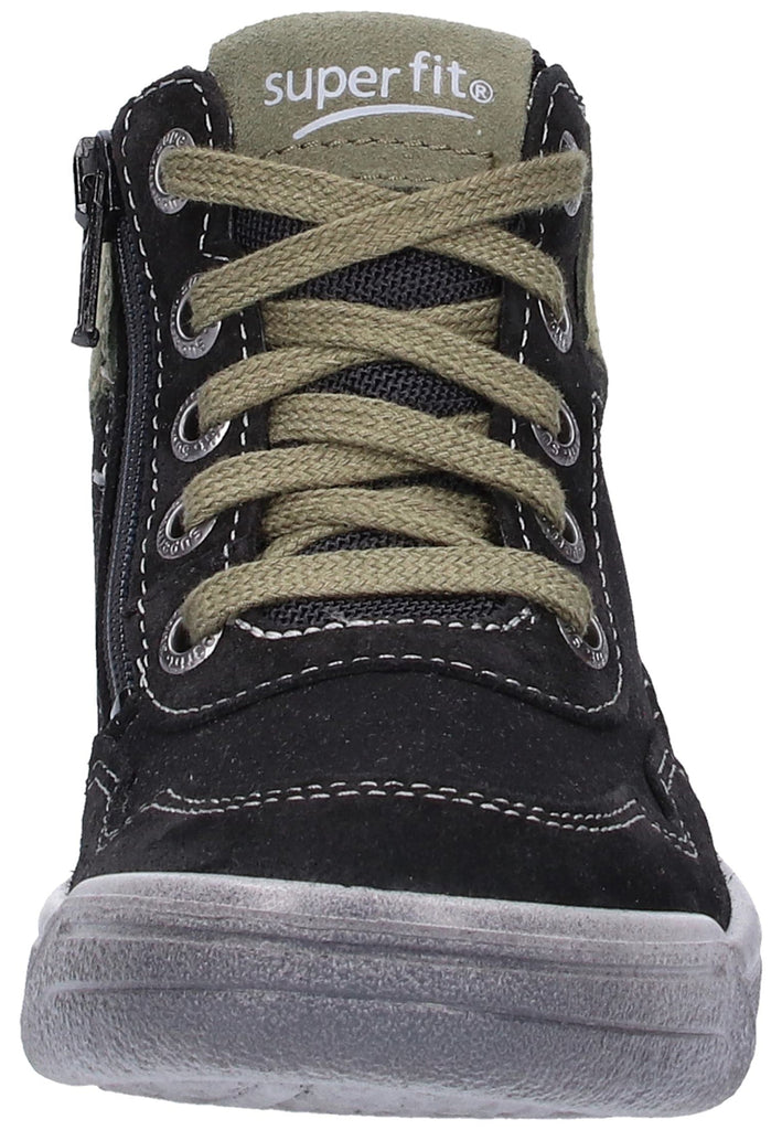 Superfit Stiefelette Leder/Textil Schwarz/Grün - surf4shoes