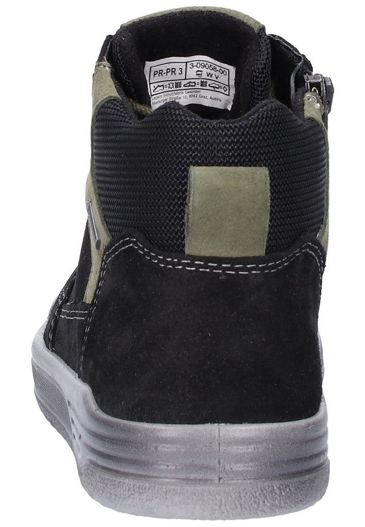 Superfit Stiefelette Leder/Textil Schwarz/Grün - surf4shoes