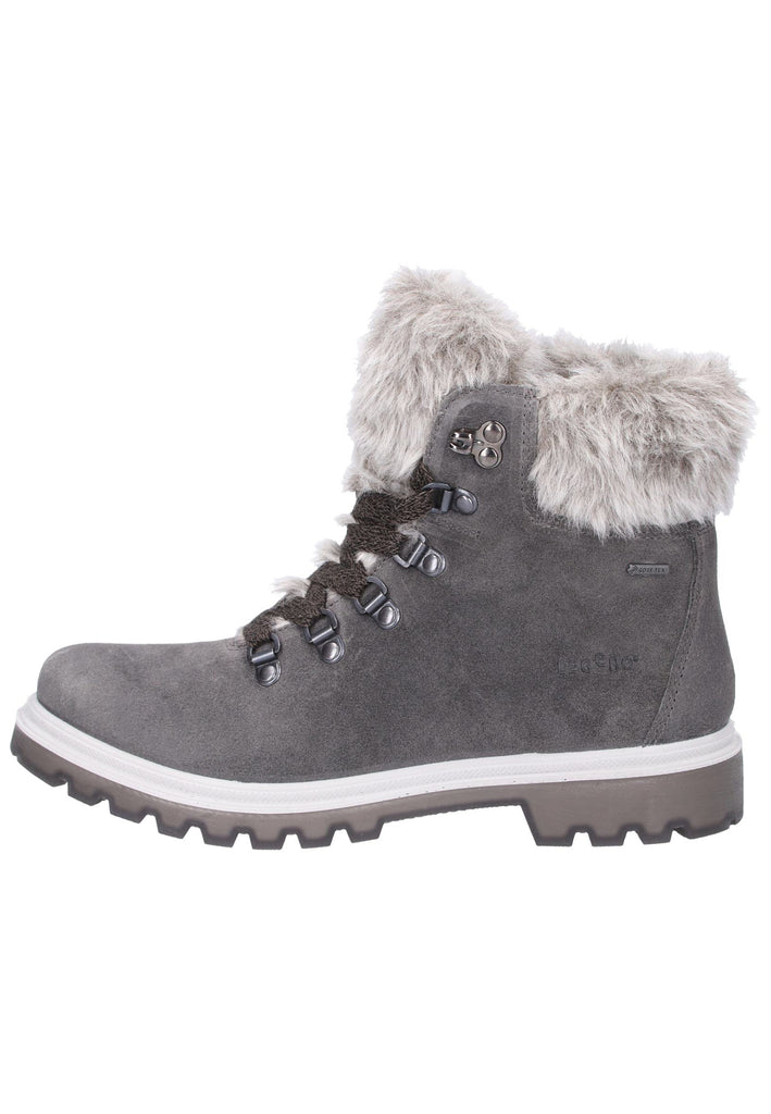 Legero Stiefelette Veloursleder/Textil Dunkelgrau Warmfutter - surf4shoes