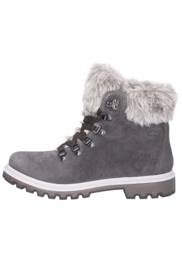Legero Stiefelette Veloursleder/Textil Dunkelgrau Warmfutter - surf4shoes