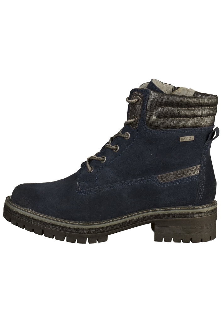Jana Stiefelette Leder Navy - surf4shoes