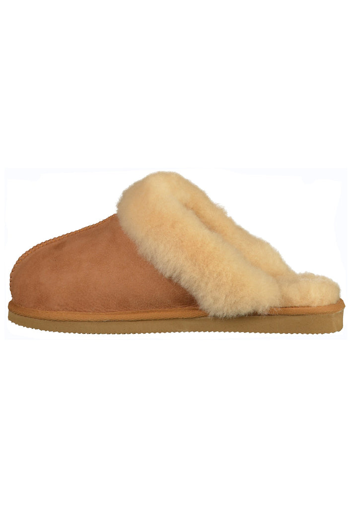 Shepherd Hausschuhe Leder Kastanie Warmfutter - surf4shoes