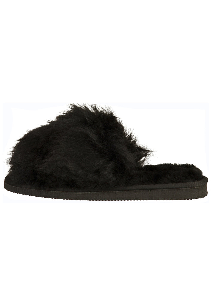 Shepherd Hausschuhe Leder Schwarz Warmfutter - surf4shoes
