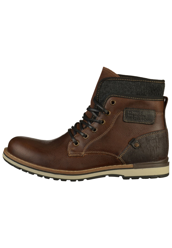 Bullboxer Stiefelette Leder/Textil Dunkelbraun - surf4shoes