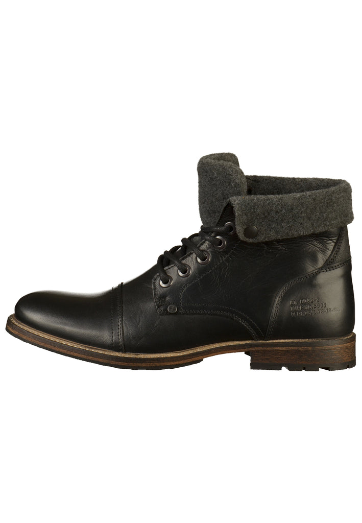 Bullboxer Stiefelette Leder/Textil Schwarz - surf4shoes