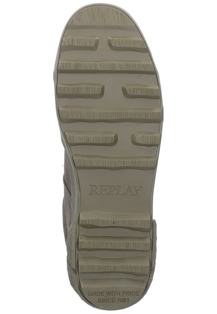 Replay Sneaker Leder/Textil Oliv - surf4shoes