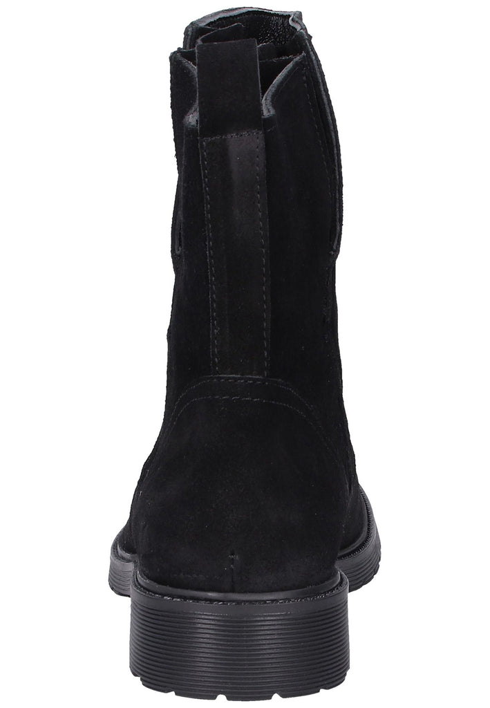 Buffalo Stiefelette Veloursleder Schwarz - surf4shoes