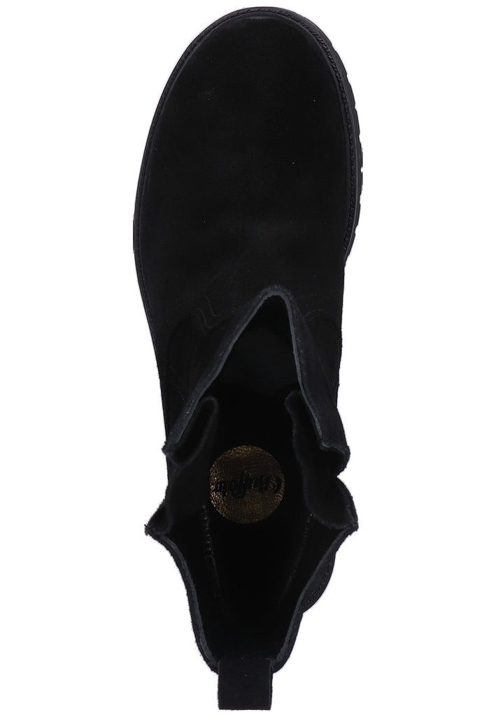Buffalo Stiefelette Veloursleder Schwarz - surf4shoes