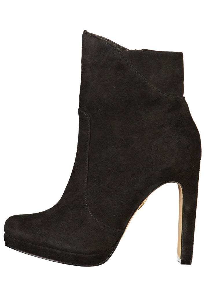 Buffalo Stiefelette Veloursleder Schwarz - surf4shoes