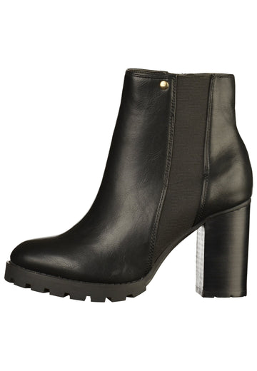 Buffalo Stiefelette Lederimitat Schwarz - surf4shoes