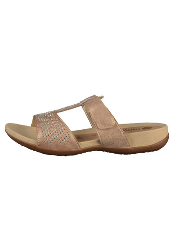 Remonte Pantoletten Leder Rosa - surf4shoes