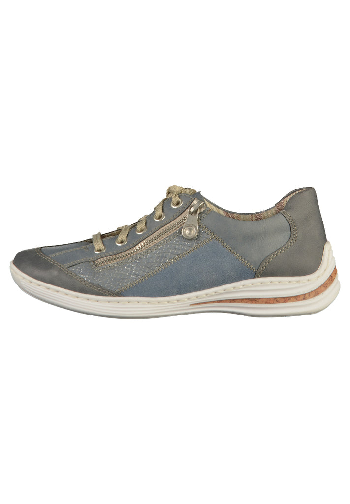 Rieker Sneaker Lederimitat Blau - surf4shoes
