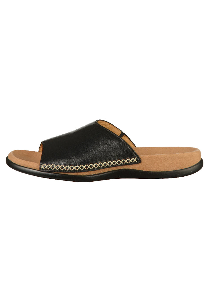 Gabor Pantoletten Nappaleder Schwarz - surf4shoes