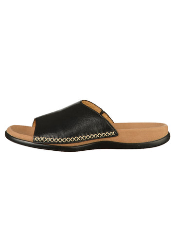 Gabor Pantoletten Nappaleder Schwarz - surf4shoes