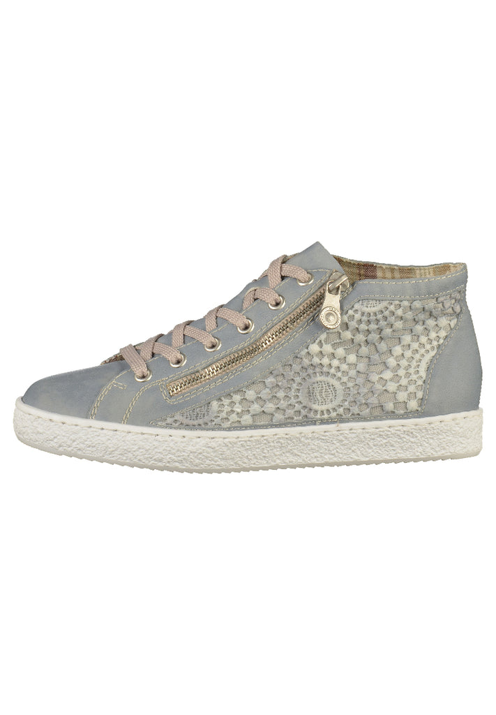Rieker Sneaker Lederimitat Hellblau - surf4shoes