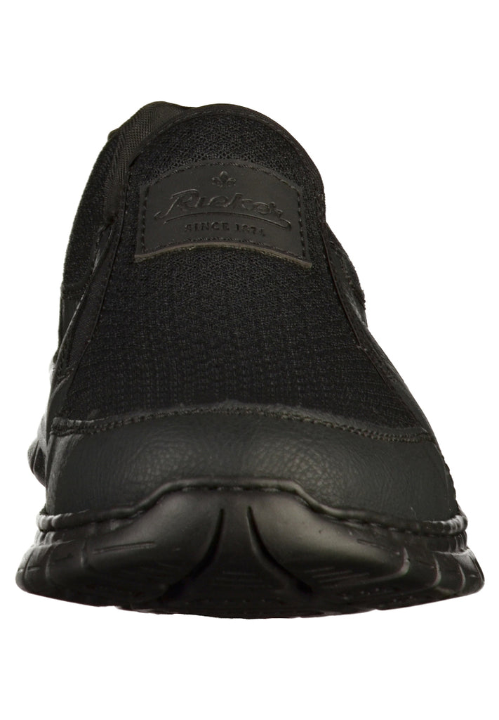 Rieker Slipper Lederimitat Schwarz - surf4shoes