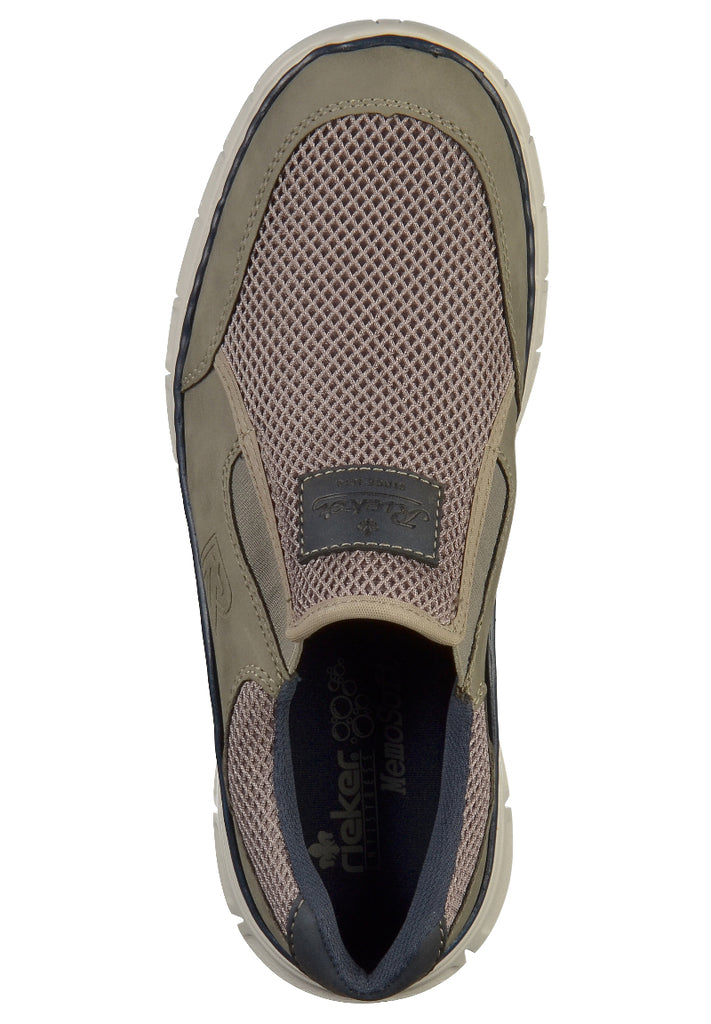 Rieker Slipper Lederimitat Grau - surf4shoes
