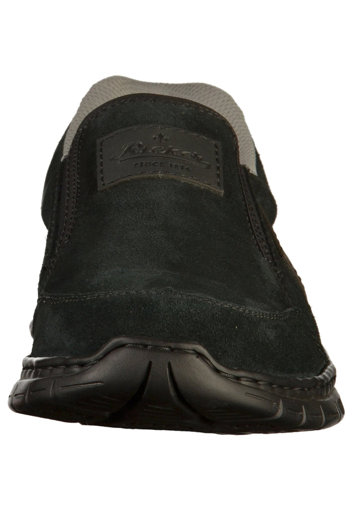Rieker Slipper Leder Schwarz - surf4shoes