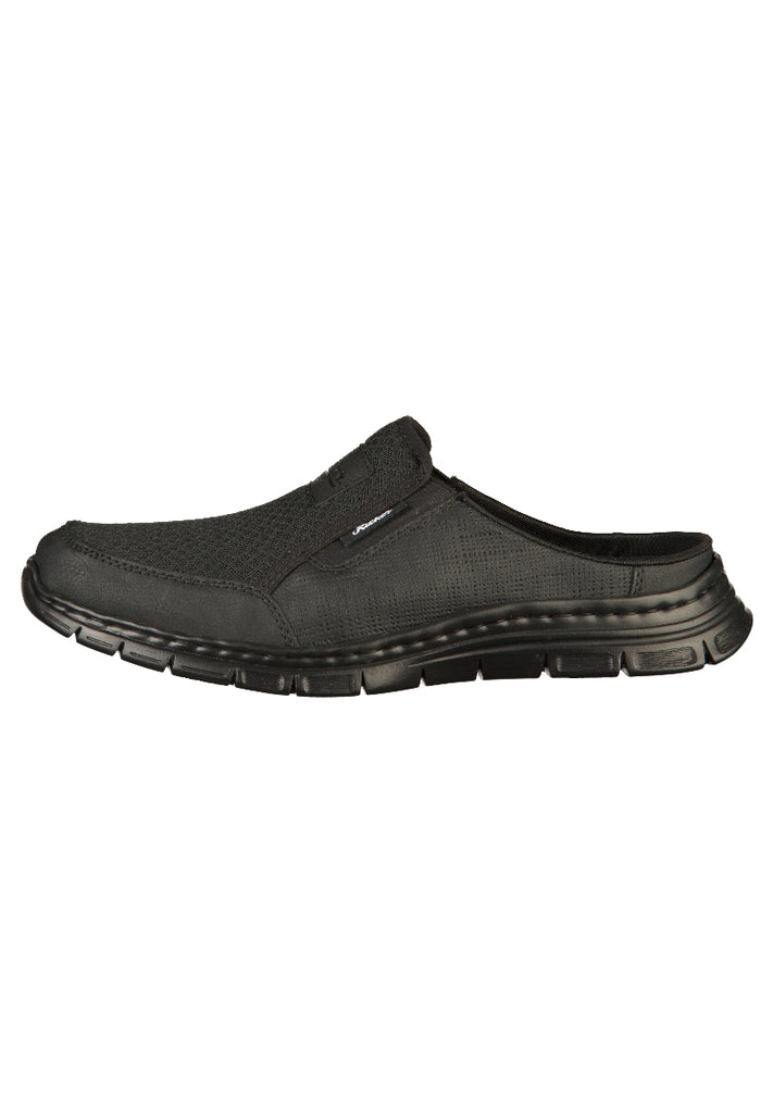 Rieker Pantoletten Lederimitat Schwarz - surf4shoes