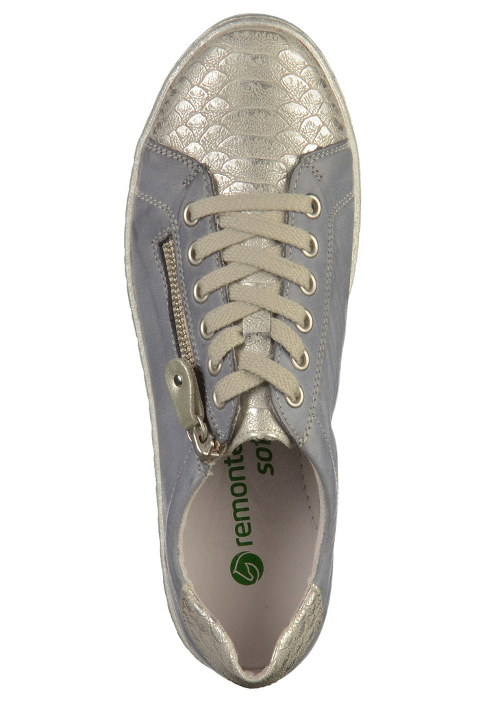 Remonte Halbschuhe Leder Blau - surf4shoes