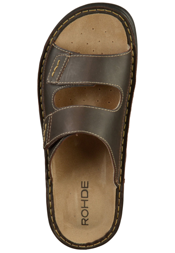 Rohde Pantoletten Nubukleder Espresso - surf4shoes