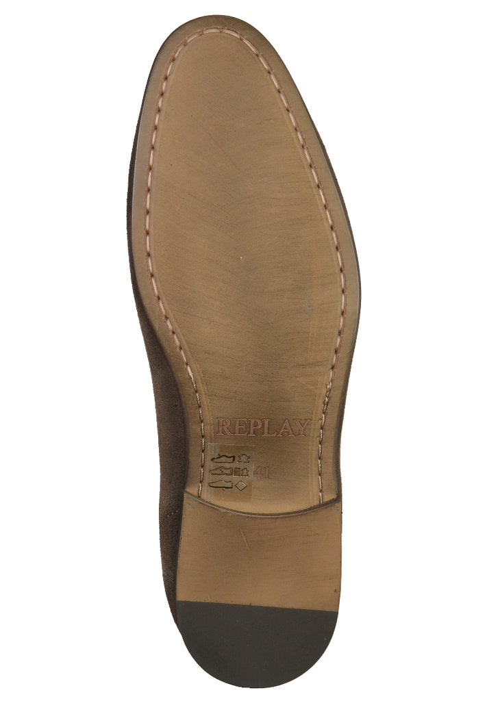 Replay Halbschuhe Leder Dunkelgrau - surf4shoes